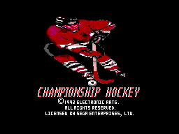 Championship Hockey Title Screen